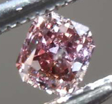 SOLD...Loose Pink Diamond: .18ct Fancy Pink Brown SI2 Radiant Cut Diamond GIA R7660