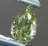 SOLD... Loose Green Diamond: .16ct Fancy Deep Greenish Yellow CHAMELEON SI2 Pear Shape Diamond GIA R7670