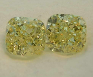 SOLD........1.01ctw Fancy Yellow VS Cushion Cut Diamond Earrings GIA R7778