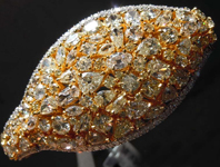 SOLD...21.34ctw Natural Yellow and Colorless Mixed Shape Diamond Bracelet R7780