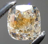 SOLD....0.56ct Brownish Orangy Yellow Tiger Cushion Diamond R7806