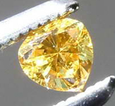 SOLD....0.09ct Vivid Orangy Yellow VS2 Heart Shape Diamond GIA R7795