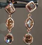 SOLD...1.98ctw Deep Brown Diamond Earrings R7881