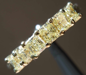 SOLD...0.75ctw Light Yellow Radiant Cut Diamond Ring R7856