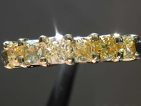 SOLD...0.89ctw Assorted Fancy Colored Cushion Diamond Ring R7854