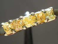 0.73ctw Yellow Cushion Cut Diamond Ring R7855