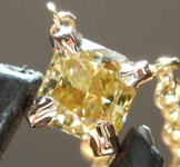 SOLD....24ct Greenish Yellow VS1 Cushion Cut Diamond Necklace R7915