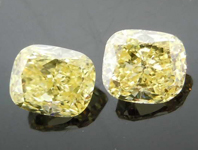 SOLD.......86ctw Fancy Yellow Cushion Cut Diamond Earrings R7705