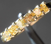 SOLD...0.56ctw Brownish Yellow Cushion Cut Diamond Ring R7857