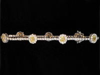 SOLD.....5.07ctw Yellow and Colorless Diamond Bracelet R8070