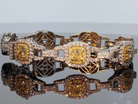 11.56ctw Yellow and Colorless Diamond Bracelet R8072