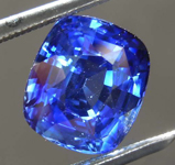 SOLD....3.05ct Blue Cushion Cut Sapphire Ring R8150