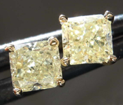 SOLD.....99ctw Y-Z Radiant Cut Diamond Earrings R8114