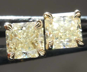 SOLD....82ctw Y-Z Radiant Cut Diamond Earrings R8117