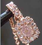 SOLD...0.40ctw Pink Radiant Cut Diamond Pendant R7752