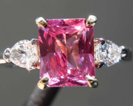 SOLD... 1.69ct Pink Radiant Cut Sapphire Ring R8131