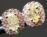 SOLD.....65cts Yellow Oval Diamond Earrings R8201