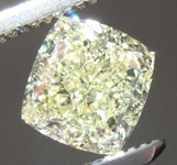SOLD....1.25ct Light Yellow VVS1 Cushion Cut Diamond R8382
