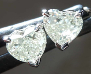 SOLD....1.04ctw N VS Heart Shape Diamond Earrings R8383