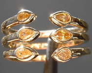 SOLD...0.32ctw Orangy Yellow SI Mixed Cut Diamond Ring R8374