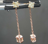 0.55ctw Yellow and Brown Diamond Earrings R7714