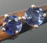 SOLD....0.93ctw Blue Round Brilliant Sapphire Earrings R7853