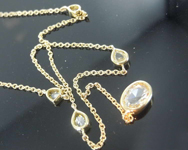 0.87ctw Yellow Assorted Rose Cut Diamond Necklace R8344