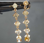 0.83ctw Yellow Round and Oval Diamond Earrings R8545