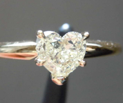 SOLD....0.63ct Yellow VS2 Heart Shape Diamond Ring R8387
