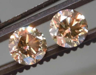 SOLD....1.14ctw Brown Round Brilliant Diamond Earrings R8637