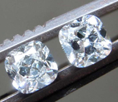 SOLD.....0.58ctw E VS1 Cushion Cut Diamond Earrings R8669