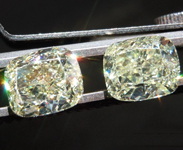 SOLD...3.00ctw W-X VS2 Cushion Cut Diamond Earrings R8692