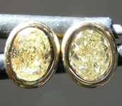 SOLD.....0.41ctw Yellow SI1 Oval Shape Diamond Earrings R8697