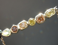 SOLD.....1.02ctw Fancy Color Mix Shape Diamond Necklace R8674