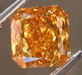 SOLD.....1.71ct Orange SI1 Radiant Cut Diamond R8193