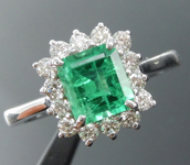 SOLD...1.03ct Emerald Cut Emerald Ring R8708
