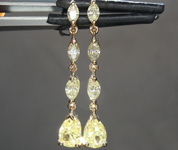 SOLD....1.52ctw Yellow Diamond Dangle Earrings R8639