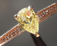 0.56ct Yellow SI2 Pear Shape Diamond Ring R8641