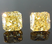 SOLD....1.10ct Yellow VVS2 Radiant Cut Diamond Earrings R8833