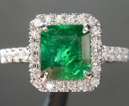 SOLD....1.39ct Radiant Cut Emerald Ring R8706