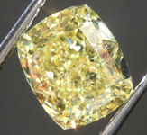 SOLD....2.02ct Intense Yellow VS1 Cushion Cut Diamond R8933