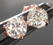 SOLD...0.57ctw G-H VS1 Round Brilliant Diamond Earrings R8676