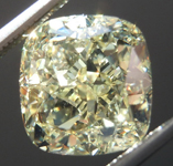 SOLD....3.69ct Light Yellow VS2 Cushion Cut Diamond R9018