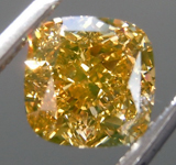 SOLD.....1.13ct Orangy Yellow VVS1 Cushion Cut Diamond R9030