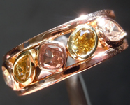 SOLD....0.97ctw Pink and Green Diamond Ring R8946