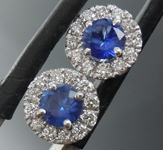 SOLD....0.50cts Blue Round Brilliant Sapphire Earrings R9007