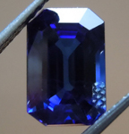 SOLD...2.63ct Blue Emerald Cut Sapphire R9132