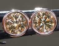 SOLD....1.10ctw Brown VS1 Round Brilliant Diamond Earrings R9195