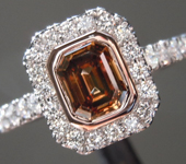 0.71ct Brown VS Emerald Cut Diamond Ring R9206