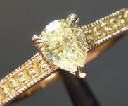 0.44ct Yellow I1 Pear Shape Diamond Ring R9535